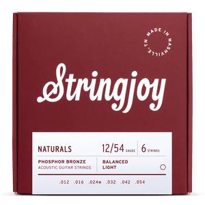 Stringjoy Naturals | Light Gauge (12-54) Phosphor Bronze Acoustic Guitar Strings