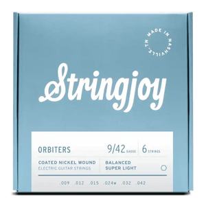 Stringjoy Orbiters | Balanced Super Light Gauge (9-42) Coated Nickel Wound Electric Guitar Strings