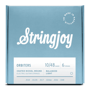 Stringjoy Orbiters | Balanced Light Gauge (10-48) Coated Nickel Wound Electric Guitar Strings