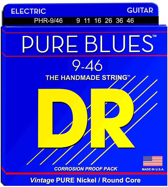 DR Strings PHR-9 Pure Blues Lite Electric Guitar Strings (9-42)